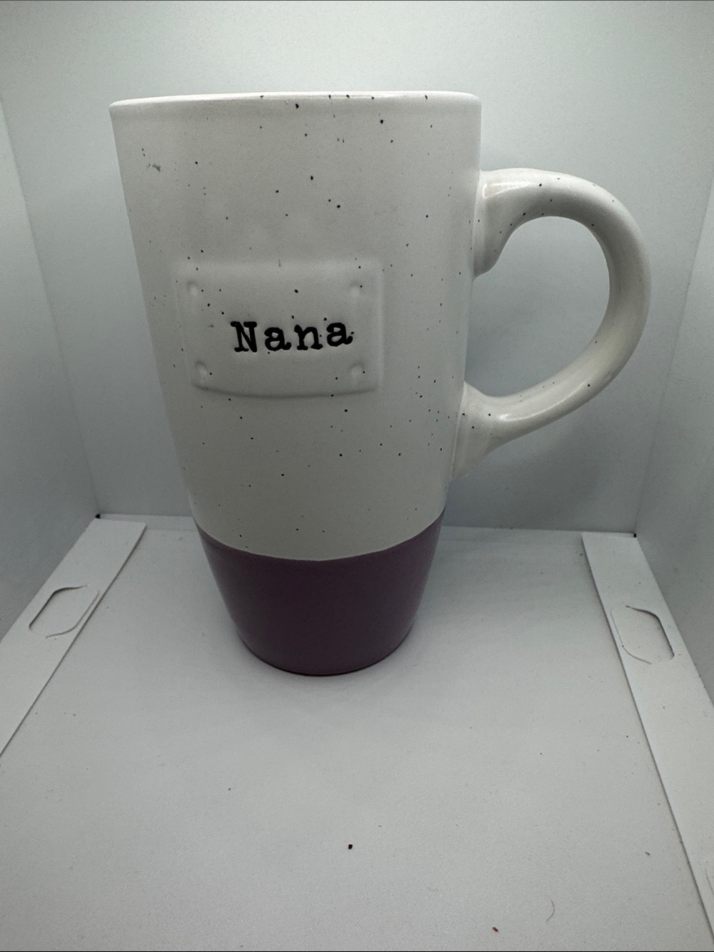 Nana Ceramic Mug - White and Lavender
